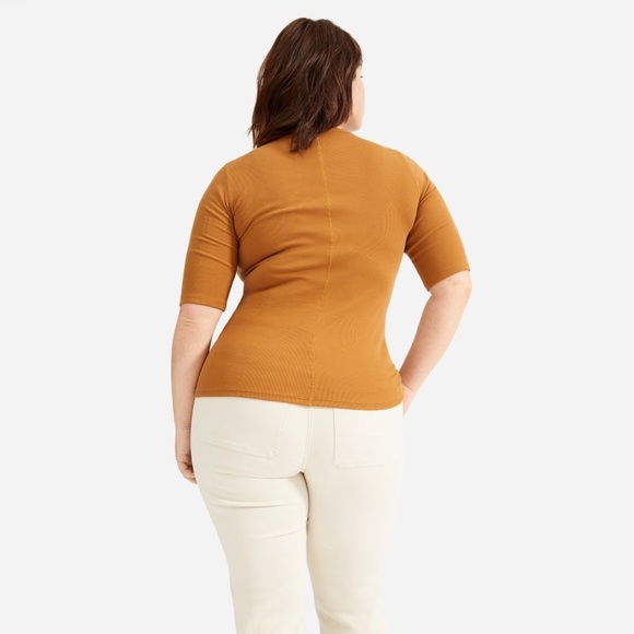 Everlane Pima Micro-Rib Scoop-Neck Tee - Picture 2 of 4